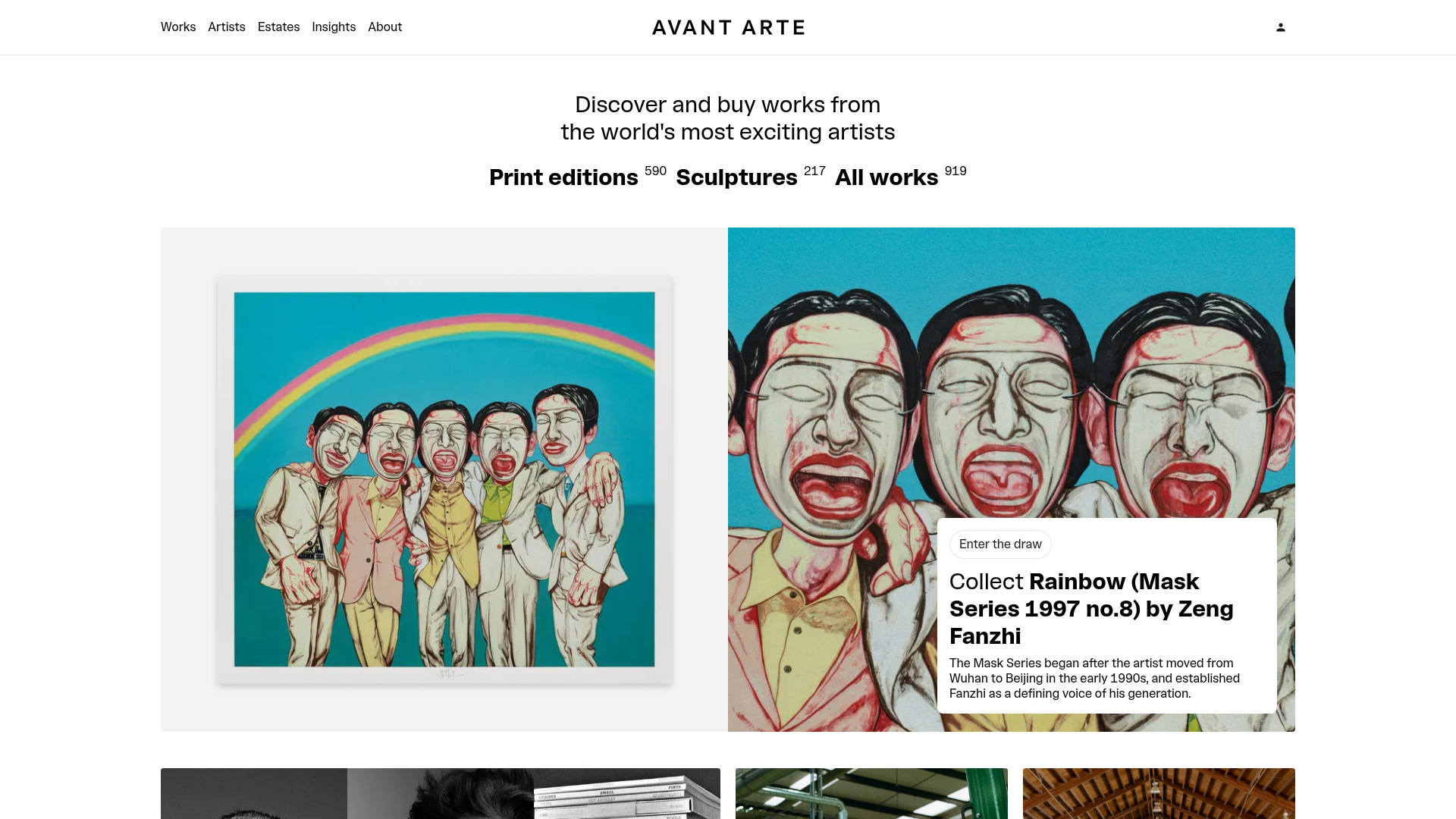 Page d'accueil Avant Arte